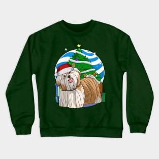 Shih Tzu Santa Christmas Decoration Gift Crewneck Sweatshirt